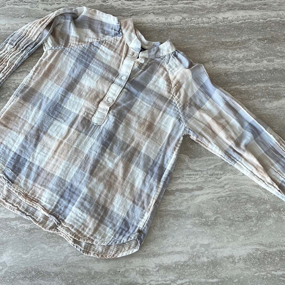 Hatley plaid blouse